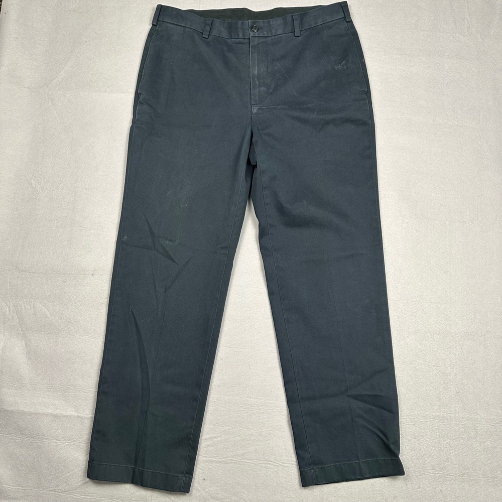 Brooks Brothers 346 Advantage Chino Clark Pants Navy Blue 36x30 Cotton